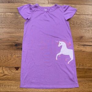 Carters Girls Short-Sleeve Unicorn Nightgown - Size 6-7 A - Girls Pajamas